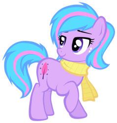 Size: 2391x2515 | Tagged: safe, artist:petraea, oc, oc only, oc:rosie posie, earth pony, pony, clothes, female, high res, mare, scarf, simple background, solo, transparent background