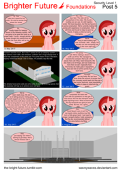 Size: 5656x8000 | Tagged: safe, artist:waveywaves, oc, oc only, oc:ruby rey, pony, comic:brighter future, absurd resolution, comic, vector