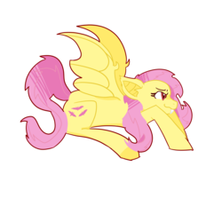 Size: 5000x5000 | Tagged: safe, artist:kiwiscribbles, fluttershy, bat pony, g4, absurd resolution, female, flutterbat, race swap, solo