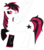 Size: 588x664 | Tagged: safe, artist:gleamydreams, oc, oc only, pegasus, pony, ms paint, red and black oc