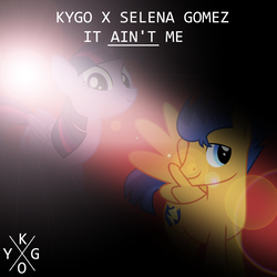 Size: 800x800 | Tagged: dead source, safe, artist:chainchomp2 edits, artist:penguinsn1fan, artist:tomfraggle, flash sentry, twilight sparkle, pony, g4, album, album cover, cover, kygo, lyrics in the comments, parody, ponified, ponified album cover, selena gomez
