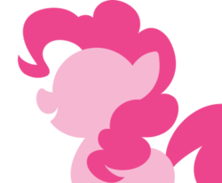 Size: 362x299 | Tagged: artist needed, source needed, safe, pinkie pie, earth pony, pony, g4, female, lineless, mare, minimalist, modern art, monochrome, open mouth, simple background, smiling, solo, transparent background