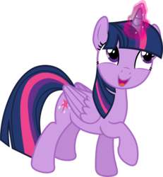 Size: 1799x1950 | Tagged: safe, artist:davidsfire, twilight sparkle, alicorn, pony, g4, female, magic, mare, open mouth, simple background, smiling, solo, transparent background, twilight sparkle (alicorn), vector