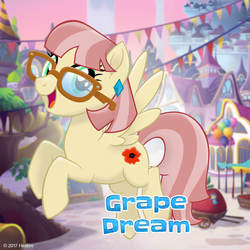 Size: 1080x1080 | Tagged: safe, oc, oc only, oc:grape dream, pegasus, pony, my little pony: the movie, ear piercing, earring, glasses, jewelry, mlp movie pony maker, piercing, solo