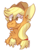 Size: 833x1146 | Tagged: safe, artist:intergoatlactic, applejack, g4, chest fluff, female, solo