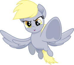 Size: 12663x11143 | Tagged: safe, artist:punzil504, derpy hooves, pegasus, pony, g4, my little pony: the movie, absurd resolution, cute, derp, derpabetes, epic derpy, female, flying, looking at you, mare, movie accurate, simple background, smiling, solo, spread wings, time to be awesome, transparent background, underhoof, vector, wings