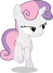 Size: 2387x3322 | Tagged: safe, artist:tomfraggle, sweetie belle, pony, unicorn, crusaders of the lost mark, g4, female, filly, high res, lidded eyes, light of your cutie mark, running, simple background, smiling, solo, transparent background, vector