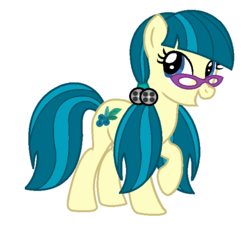 Size: 635x573 | Tagged: safe, artist:ashiaq, juniper montage, earth pony, pony, mirror magic, movie magic, spoiler:eqg specials, equestria girls ponified, female, glasses, mare, pigtails, ponified, raised leg, simple background, smiling, twintails, white background
