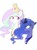 Size: 1109x1479 | Tagged: safe, artist:akainu_pony, princess celestia, princess luna, alicorn, pony, g4, crown, cute, cutelestia, duo, female, jewelry, lunabetes, mare, regalia, simple background, white background
