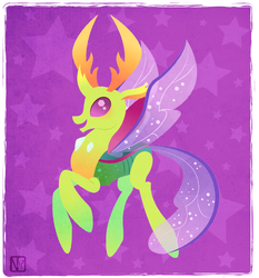 Size: 731x786 | Tagged: safe, artist:disfiguredstick, thorax, changedling, changeling, g4, cute, king thorax, male, solo, thorabetes