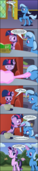Size: 1200x5400 | Tagged: safe, artist:frenkieart, starlight glimmer, trixie, twilight sparkle, alicorn, pony, unicorn, g4, comic, cup, dialogue, inanimate tf, kite, kite flying, magic, objectification, teacup, transformation, twilight sparkle (alicorn)