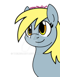 Size: 600x764 | Tagged: safe, artist:themeganut, derpy hooves, pony, g4, simple background, watermark, white background