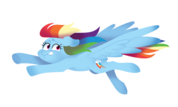Size: 1596x960 | Tagged: safe, artist:nemovonsilver, rainbow dash, pegasus, pony, g4, female, flying, mare, simple background, solo, spread wings, transparent background, wings