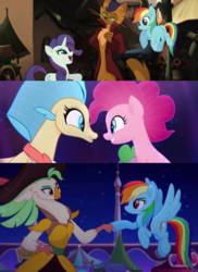 Size: 1272x1744 | Tagged: safe, edit, edited screencap, screencap, capper dapperpaws, captain celaeno, pinkie pie, princess skystar, rainbow dash, rarity, spike, abyssinian, cat, earth pony, fish, parrot pirates, pegasus, pony, puffer fish, seapony (g4), unicorn, anthro, g4, my little pony: the movie, anthro with ponies, blue eyes, bubble, chest fluff, clam, coral, cute, diapinkes, dorsal fin, eyelashes, eyes closed, eyeshadow, female, fin, fin wings, fins, fish tail, flower, flower in hair, flowing mane, freckles, glowing, hoofbump, horn, jewelry, looking at each other, looking at someone, makeup, male, mare, necklace, ocean, offscreen character, open mouth, open smile, pearl necklace, pirate, scales, seaponified, seapony pinkie pie, seaquestria, seashell, skyabetes, smiling, smiling at each other, species swap, spike the pufferfish, swimming, tail, teeth, underwater, water, wings