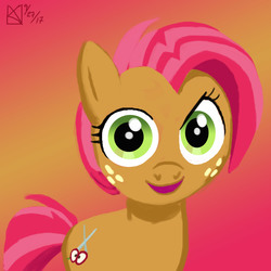 Size: 1500x1500 | Tagged: safe, artist:kelseyleah, babs seed, pony, g4, female, solo