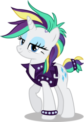 Size: 3269x4758 | Tagged: safe, artist:infinitewarlock, rarity, pony, unicorn, g4, it isn't the mane thing about you, alternate hairstyle, clothes, cute, female, high res, mare, punk, raised hoof, raribetes, raripunk, simple background, solo, transparent background, vector