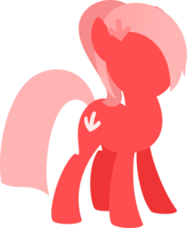 Size: 1609x1951 | Tagged: safe, artist:arifproject, oc, oc only, oc:downvote, earth pony, pony, derpibooru, g4, derpibooru ponified, female, hooves, lineless, mare, meta, minimalist, modern art, ponified, simple background, solo, transparent background, vector