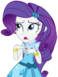Size: 235x313 | Tagged: safe, artist:thebar, rarity, equestria girls, g4, my little pony equestria girls: friendship games, bracelet, clothes, dress, female, gem, jewelry, open mouth, simple background, solo, transparent background