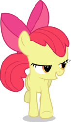 Size: 2259x3876 | Tagged: safe, artist:tomfraggle, apple bloom, earth pony, pony, crusaders of the lost mark, g4, female, high res, lidded eyes, light of your cutie mark, running, simple background, solo, transparent background, underhoof, vector