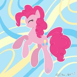 Size: 1000x1000 | Tagged: safe, artist:orhiiart123, pinkie pie, earth pony, pony, g4, abstract background, eyes closed, female, solo