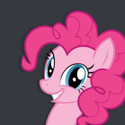 Size: 512x512 | Tagged: safe, artist:sigmastarlight, pinkie pie, earth pony, pony, g4, animated, blinking, bobbing ponies series, cute, diapinkes, female, gif, gray background, headbob, show accurate, simple background, smiling, solo