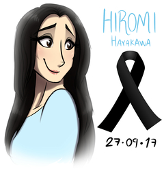 Size: 1594x1660 | Tagged: safe, artist:namyg, human, hiromi hayakawa, latin american, rest in peace, solo, tribute, voice actor