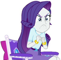 Size: 739x718 | Tagged: safe, artist:thebar, edit, edited screencap, screencap, rarity, equestria girls, equestria girls specials, g4, my little pony equestria girls: dance magic, angry, belt, bracelet, chair, clothes, do i look angry, female, gem, jewelry, not a vector, simple background, sitting, solo, transparent background