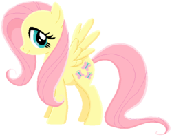 Size: 557x443 | Tagged: safe, artist:mollyketty, fluttershy, pegasus, pony, g4, female, mare, smiling, solo, spread wings, stock vector, wings