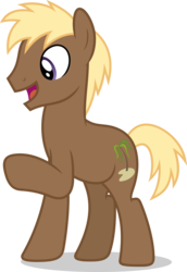 Size: 7000x10169 | Tagged: safe, artist:luckreza8, coco crusoe, earth pony, pony, fame and misfortune, g4, absurd resolution, male, open mouth, simple background, smiling, solo, stallion, transparent background, vector