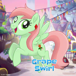 Size: 1080x1080 | Tagged: safe, oc, oc only, oc:grape swirl, pegasus, pony, g4, my little pony: the movie, mlp movie pony maker, solo
