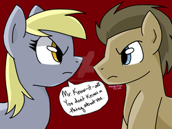 Size: 1600x1200 | Tagged: safe, artist:themeganut, derpy hooves, doctor whooves, time turner, g4, anti-shipping