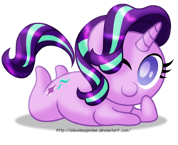 Size: 2700x2200 | Tagged: safe, artist:aleximusprime, starlight glimmer, pony, unicorn, g4, chibi, cute, female, glimmerbetes, high res, mare, smiling, solo