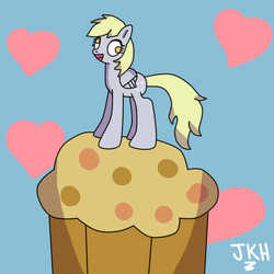 Size: 512x512 | Tagged: safe, artist:jaimekingdomhearts, derpy hooves, g4, female, food, muffin, solo