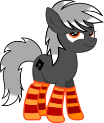 Size: 8000x9472 | Tagged: safe, artist:floppychiptunes, oc, oc only, oc:floppy chiptunes, earth pony, pony, absurd resolution, clothes, female, mare, simple background, socks, solo, striped socks, transparent background, vector