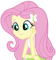 Size: 816x871 | Tagged: safe, artist:thebar, fluttershy, equestria girls, g4, cute, female, shyabetes, simple background, smiling, solo, transparent background