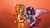 Size: 2560x1430 | Tagged: safe, artist:superpear8, sunset shimmer, twilight sparkle, equestria girls, g4, my little pony equestria girls: rainbow rocks, blushing, female, holding hands, lesbian, lidded eyes, looking at each other, microphone, ship:sunsetsparkle, shipping, twilight sparkle (alicorn)
