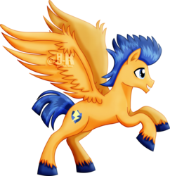 Size: 1600x1650 | Tagged: safe, artist:jotakaanimation, flash sentry, pegasus, pony, g4, backwards cutie mark, male, simple background, solo, stallion, transparent background, vector, watermark