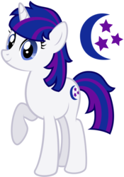 Size: 600x858 | Tagged: safe, artist:lost-our-dreams, oc, oc only, oc:midnight shine, pony, unicorn, cutie mark background, female, mare, offspring, parent:flash sentry, parent:twilight sparkle, parents:flashlight, simple background, solo, transparent background