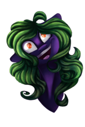 Size: 640x960 | Tagged: safe, artist:immagoddampony, mane-iac, pony, g4, bust, female, portrait, simple background, solo, transparent background