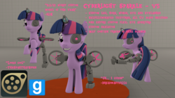 Size: 1920x1080 | Tagged: safe, artist:drweegee1337, twilight sparkle, alicorn, cyborg, pony, g4, 3d, downloadable, female, gmod, solo, source filmmaker, source filmmaker resource, stage.bsp, twilight sparkle (alicorn)