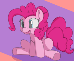 Size: 900x751 | Tagged: safe, artist:treekickerdraws, pinkie pie, earth pony, pony, g4, female, mare, sitting, solo