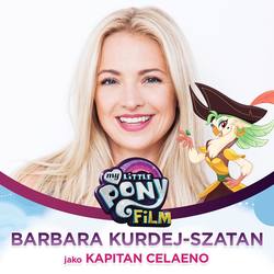 Size: 1080x1080 | Tagged: safe, captain celaeno, human, anthro, g4, my little pony: the movie, barbara kurdej-szatan, irl, irl human, mlp movie cast icons, my little pony logo, photo, polish, voice actor, with their characters