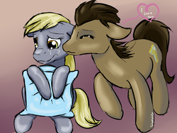 Size: 1400x1050 | Tagged: safe, artist:twilightwolf91, derpy hooves, doctor whooves, time turner, g4, comforting, crying, faic, female, male, ship:doctorderpy, shipping, straight