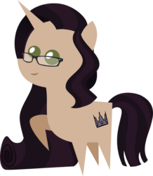 Size: 596x683 | Tagged: safe, artist:vinylbecks, oc, oc only, oc:miss remains, pony, unicorn, female, mare, pointed pony, solo