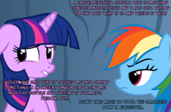 Size: 1048x688 | Tagged: safe, artist:navitaserussirus, rainbow dash, twilight sparkle, genie, g4, floppy ears, unamused