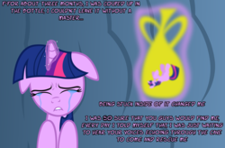 Size: 1048x689 | Tagged: safe, artist:navitaserussirus, twilight sparkle, genie, asktwixiegenies, g4, crying, floppy ears, sad