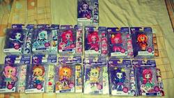 Size: 960x540 | Tagged: safe, adagio dazzle, applejack, derpy hooves, fluttershy, pinkie pie, rarity, roseluck, sunset shimmer, trixie, twilight sparkle, equestria girls, g4, collection, doll, equestria girls minis, female, irl, photo, toy, wondercolts