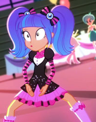 Size: 628x802 | Tagged: safe, screencap, pixel pizazz, tennis match, a photo booth story, equestria girls, g4, my little pony equestria girls: summertime shorts, cropped, fall formal outfits, female, pixel pizazz's haka