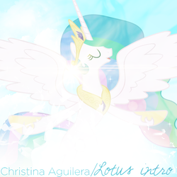 Size: 800x800 | Tagged: dead source, safe, artist:90sigma, artist:penguinsn1fan, princess celestia, pony, g4, album, album cover, christina aguilera, cover, female, parody, ponified, ponified album cover, solo