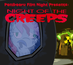 Size: 1000x900 | Tagged: safe, artist:daisyhead, oc, oc only, oc:flicker, ponibooru film night, night of the creeps